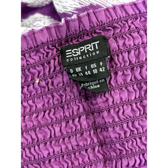 ESPRIT COLLECTION Women's Purple Tribal Pattern Halter Dress Sz 10 - Picture 5 of 5